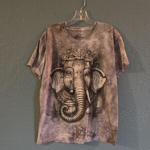 The Mountain Purple Ganesh Tie-Dye Shirt